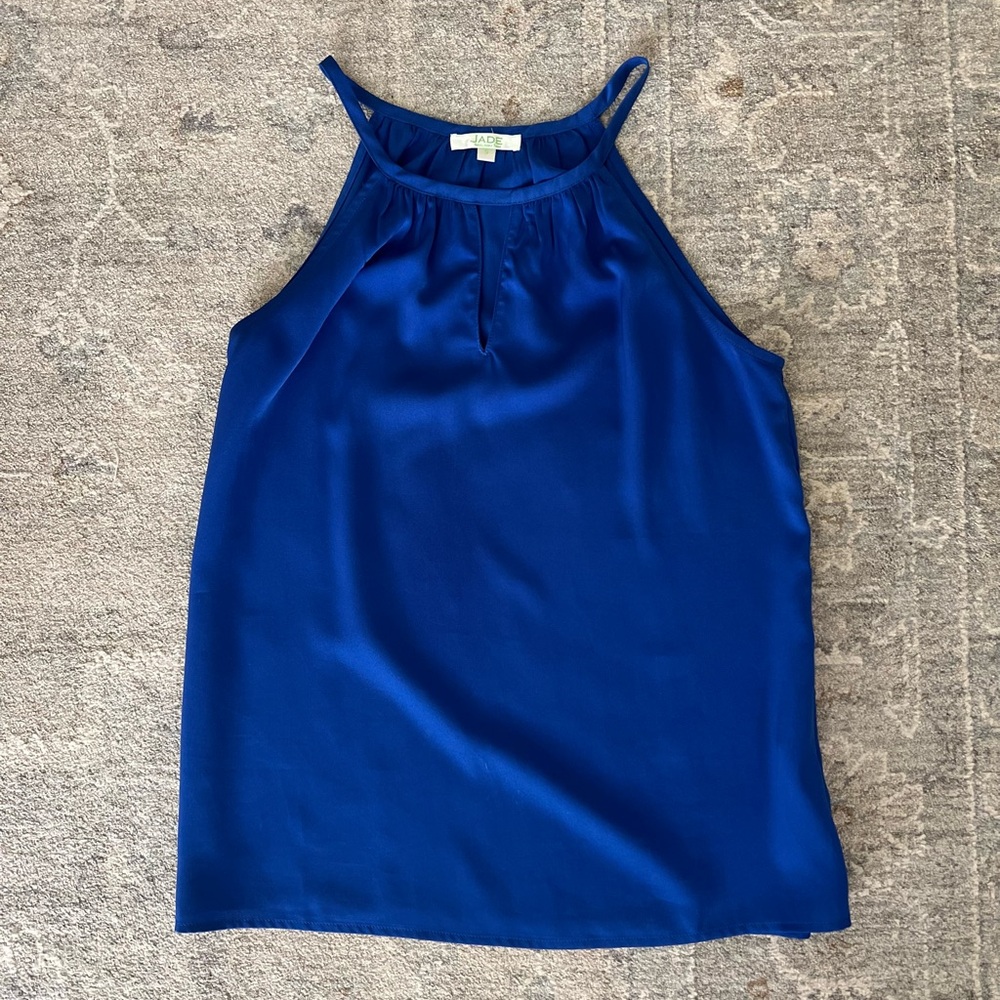 Jade Brand Flowy Top size S in Royal Blue